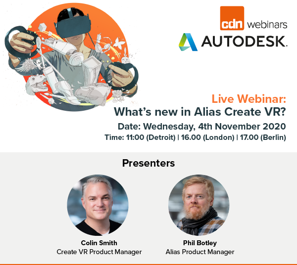 Markeret sygdom Dronning Watch recording: Autodesk - What's new in Alias Create VR? | Webinar | Car  Design News