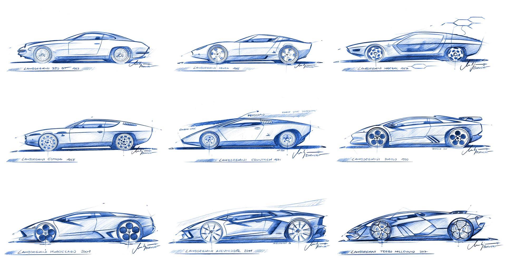 Lamborghini miura blueprint