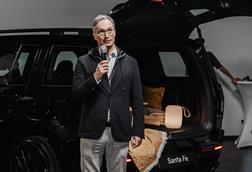 Eduardo Ramirez with the Hyundai Santa Fe at Car Design Event 2024
