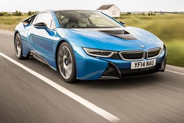 BMW i8 Coupe driving