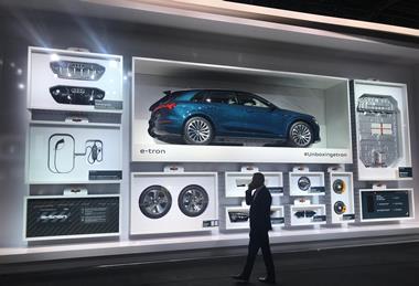 Frankfurt 2019 Audi unboxing display