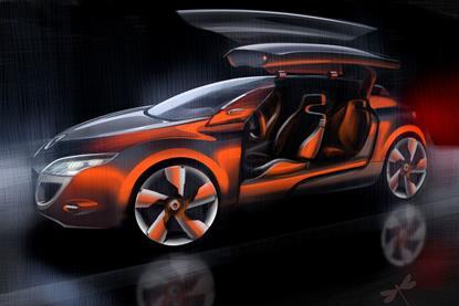 Renault Megane Coupe concept sketches 2008