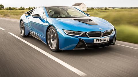 BMW i8 Coupe driving