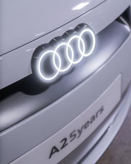 Audi A2 ETRON concept 2024 badge portrait