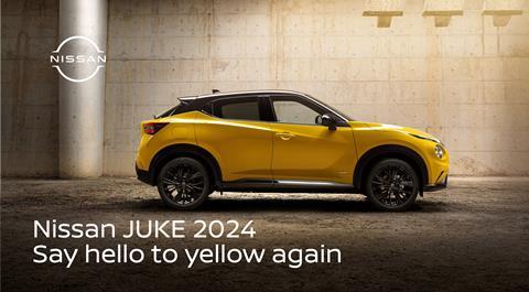 Nissan JUKE 2024 - say hello to yellow again press release header