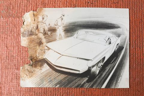 Robert-1099 - Simca sketch 1958-9