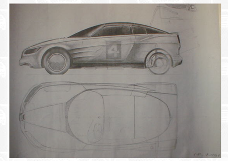 Alfa SZ early sketch by Robert Opron