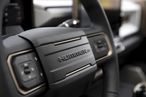 2022 GMC Hummer EV Edition 1 trim steering wheel