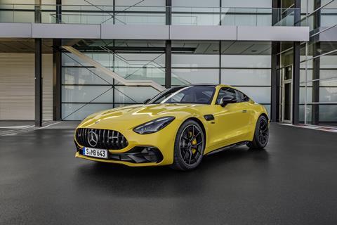 Mercedes AMG 43 GT Coupe front 3Q