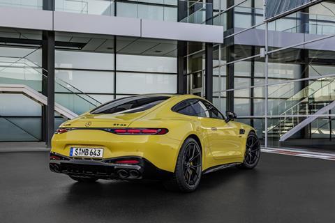 Mercedes AMG 43 GT Coupe rear 3Q