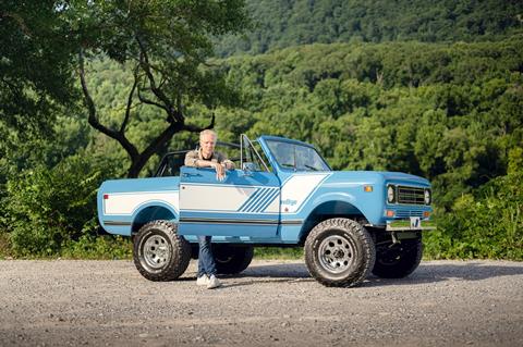 Scott Keogh, Scout Motors CEO with International Scout original