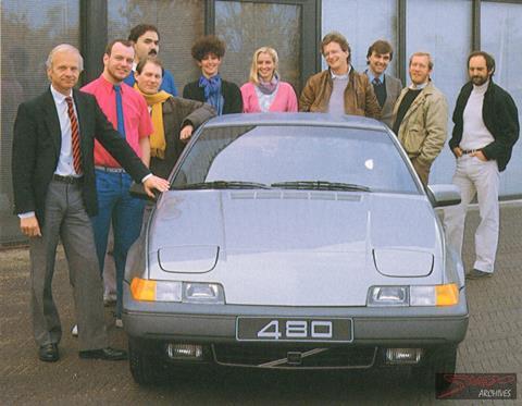 *Volvo 480 design team in '86 (Peter H 3rd from right)