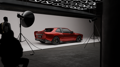Modena Automobili Shamal Biturbo restomod studio side