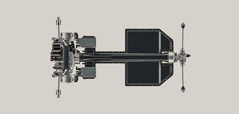 The Gemera’s hybrid powertrain combines three cylinders with three motors