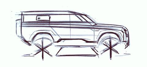 A sketch of the 2020 Defender. Click the link below to see more...
