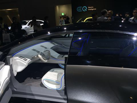 Finally, a peek inside the Mercedes Vision EQS concept
