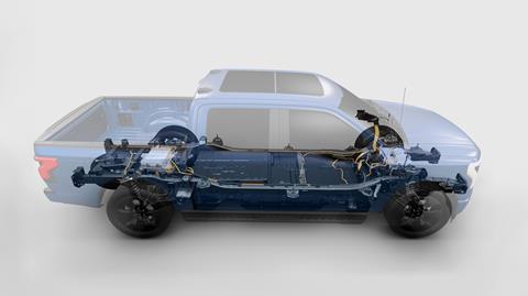 Ford F150 Lightning seethrough battery